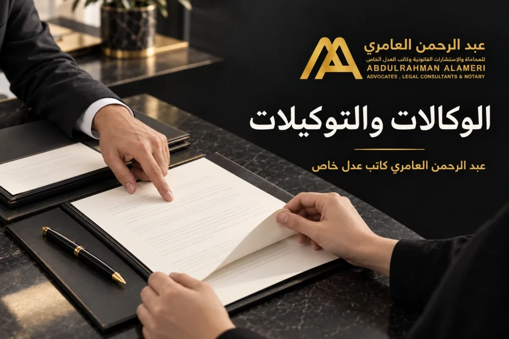 مراجعة مستندات الوكالات والتوكيلات لتحديد نطاق التفويض المناسب